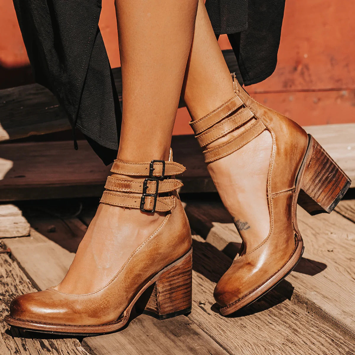 Women’s Vintage Chunky Heel Mary Jane Shoes