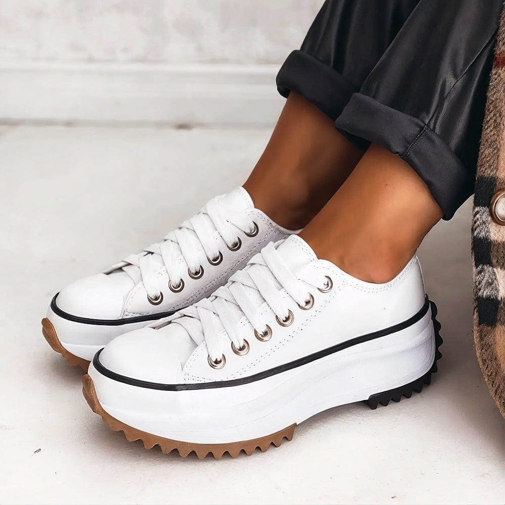 Platform Lace-Up Sneakers Women Chunky Sole