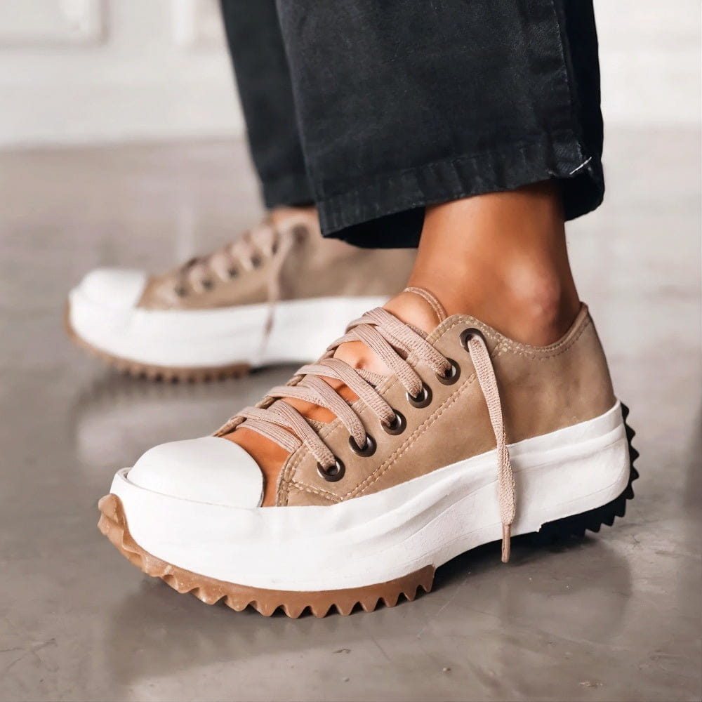 Platform Lace-Up Sneakers Women Chunky Sole