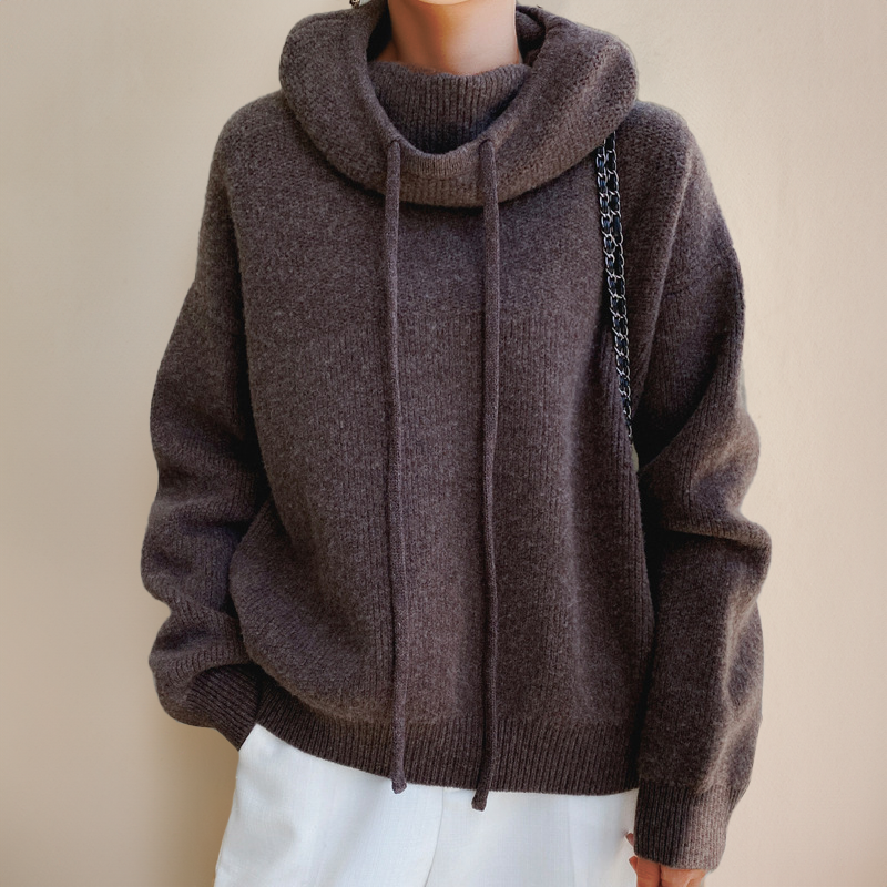 Women's Oversized Cowl Neck Hoodie Sweater