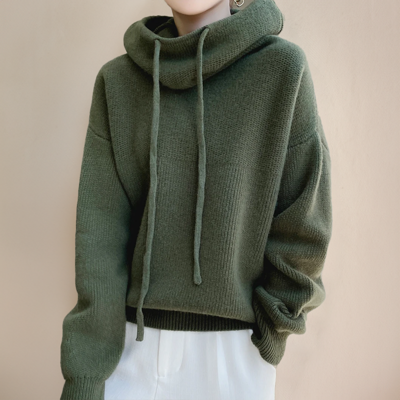 Women's Oversized Cowl Neck Hoodie Sweater