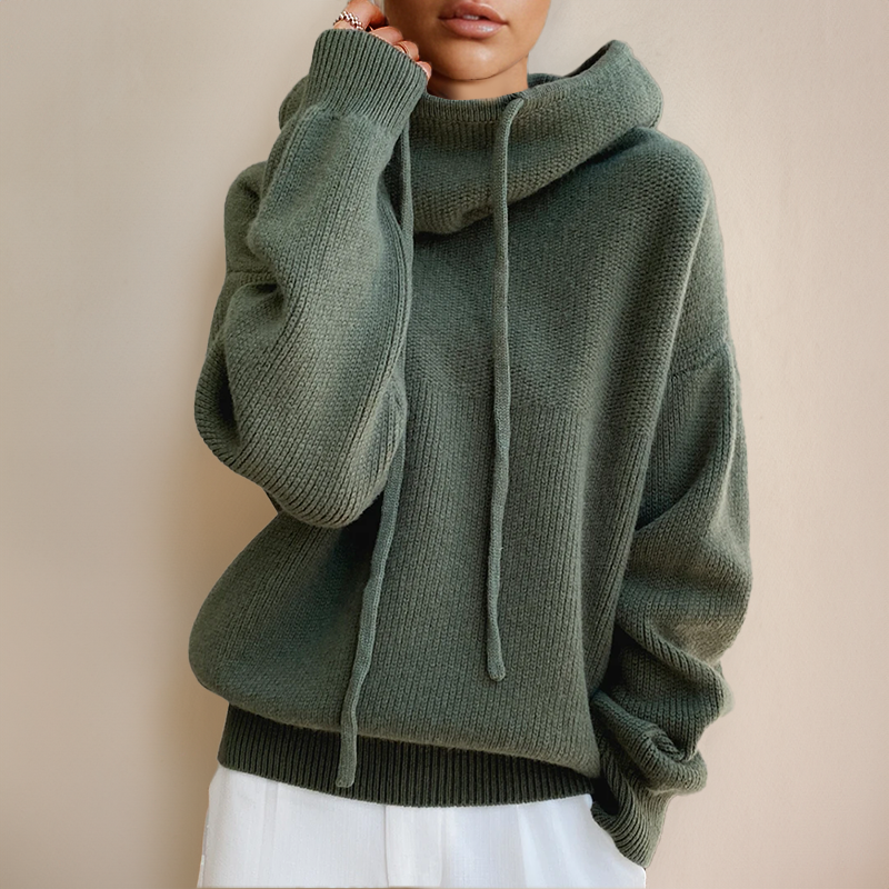 Women's Oversized Cowl Neck Hoodie Sweater