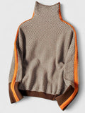 Women's Color Block Turtleneck Sweater