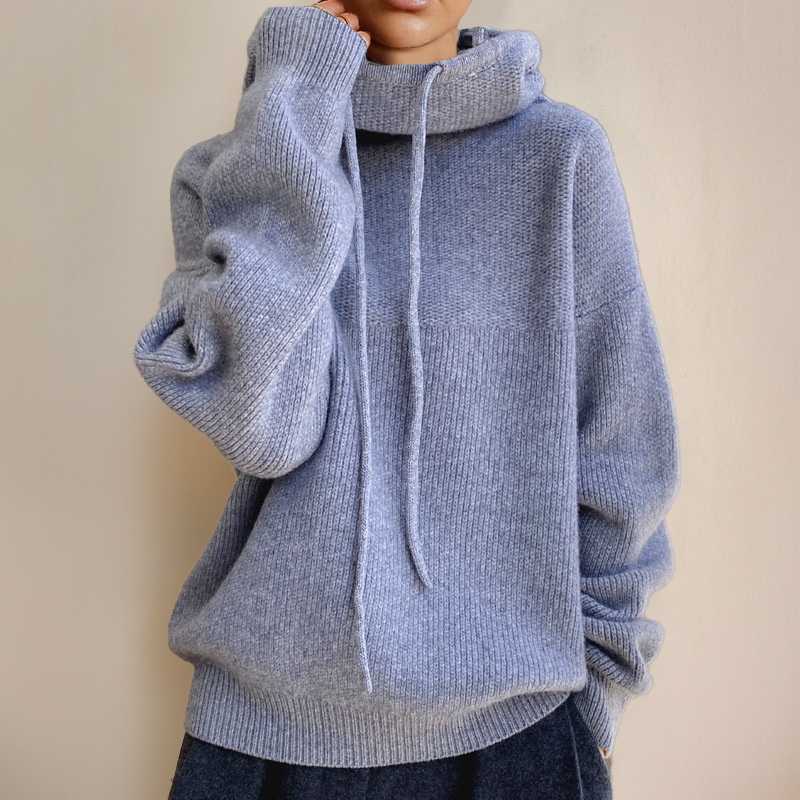Women's Oversized Cowl Neck Hoodie Sweater