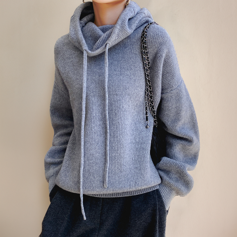 Women's Oversized Cowl Neck Hoodie Sweater