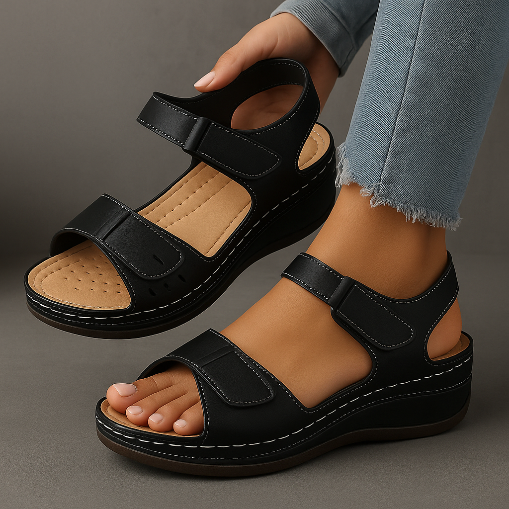 Women's Adjustable Strap Comfort Wedge Sandals