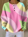 Women's Pullover with Abstract Geometric Pattern