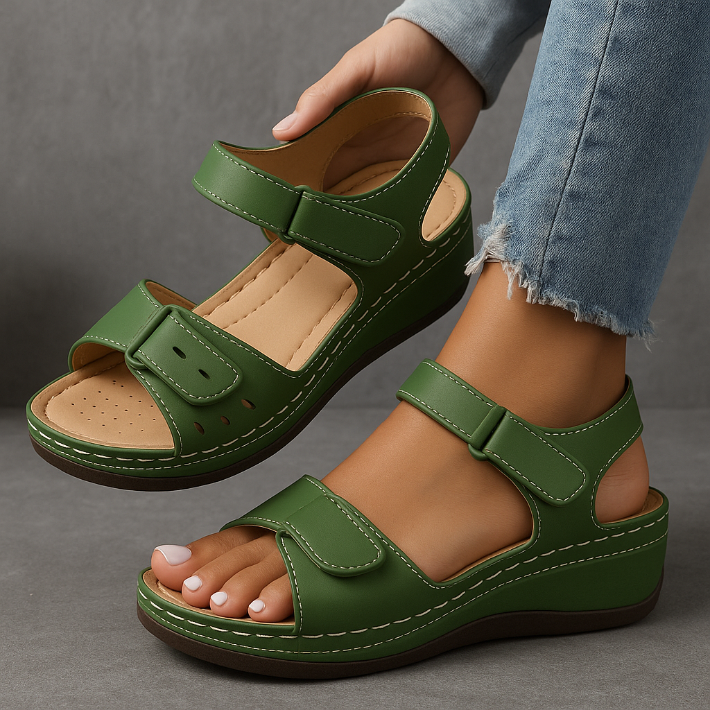 Women's Adjustable Strap Comfort Wedge Sandals