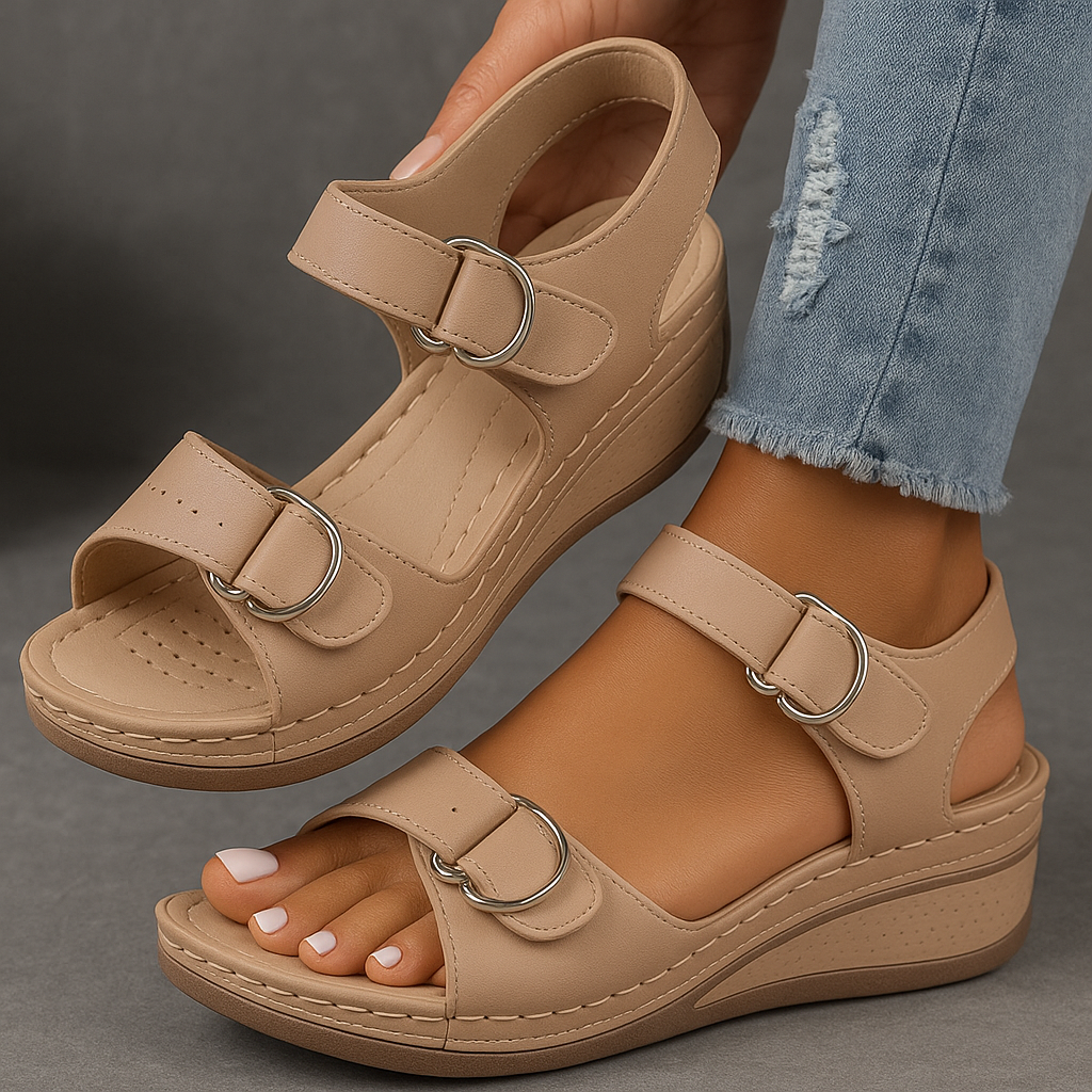 Women's Adjustable Strap Comfort Wedge Sandals