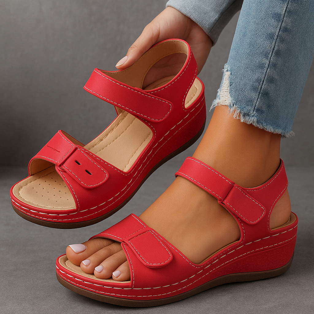 Women's Adjustable Strap Comfort Wedge Sandals