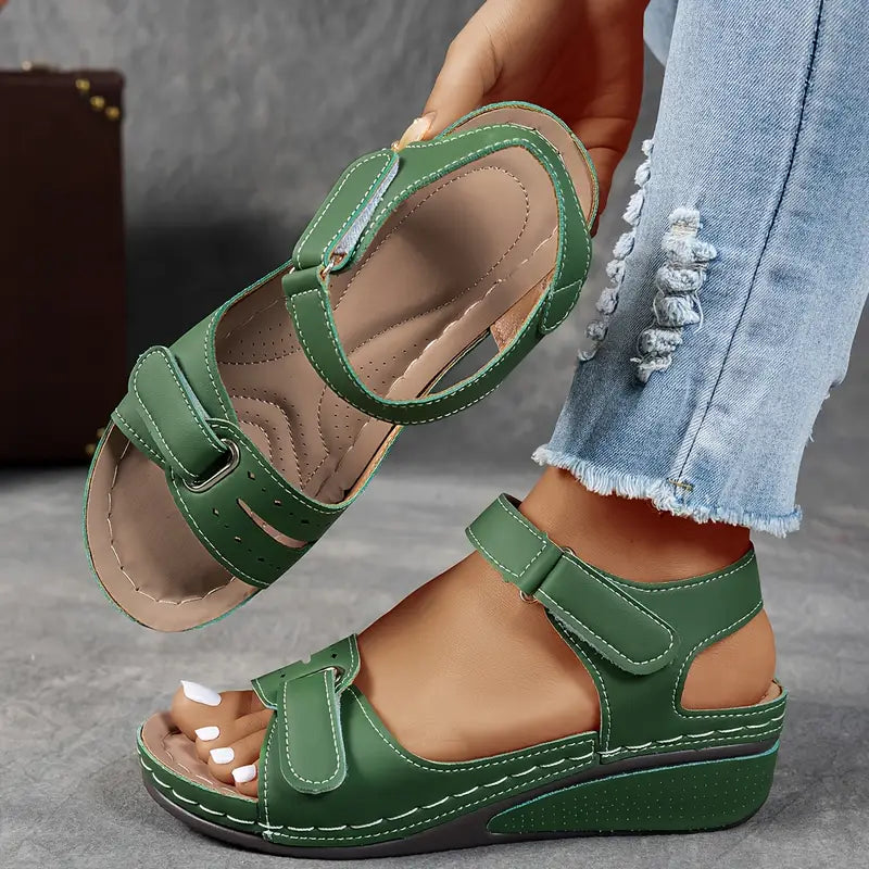 Women's Adjustable Strap Comfort Wedge Sandals