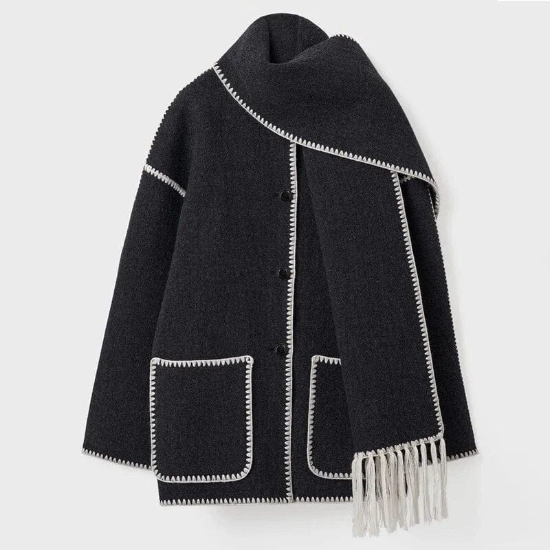 Women's Fringe Trim Open Front Cardigan