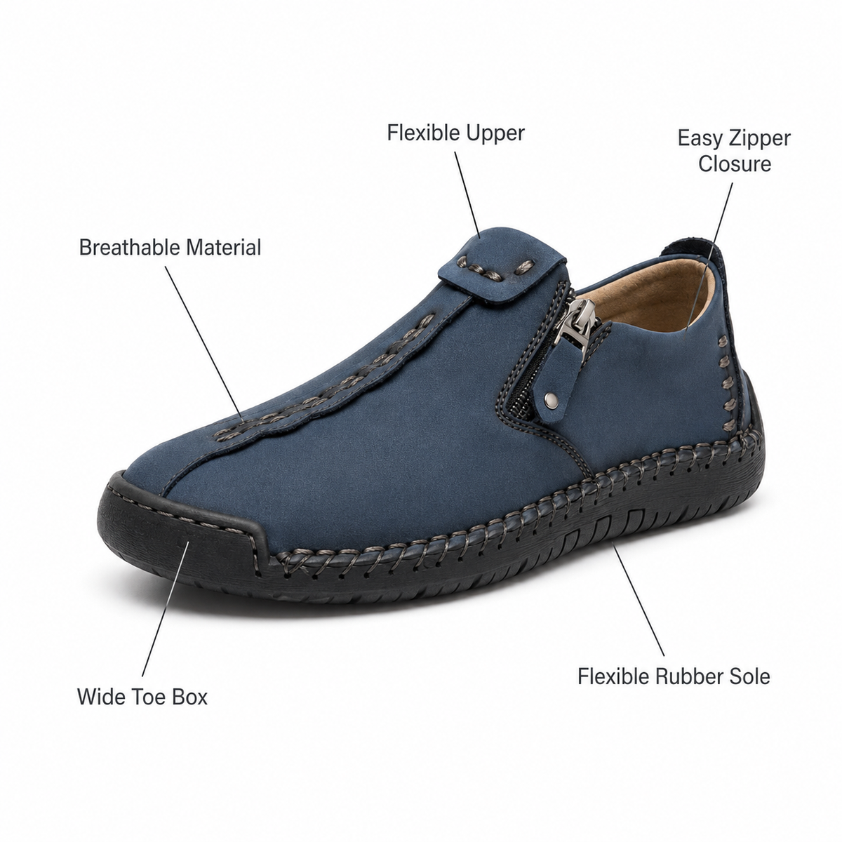 Women’s Side-Zip Casual Loafers