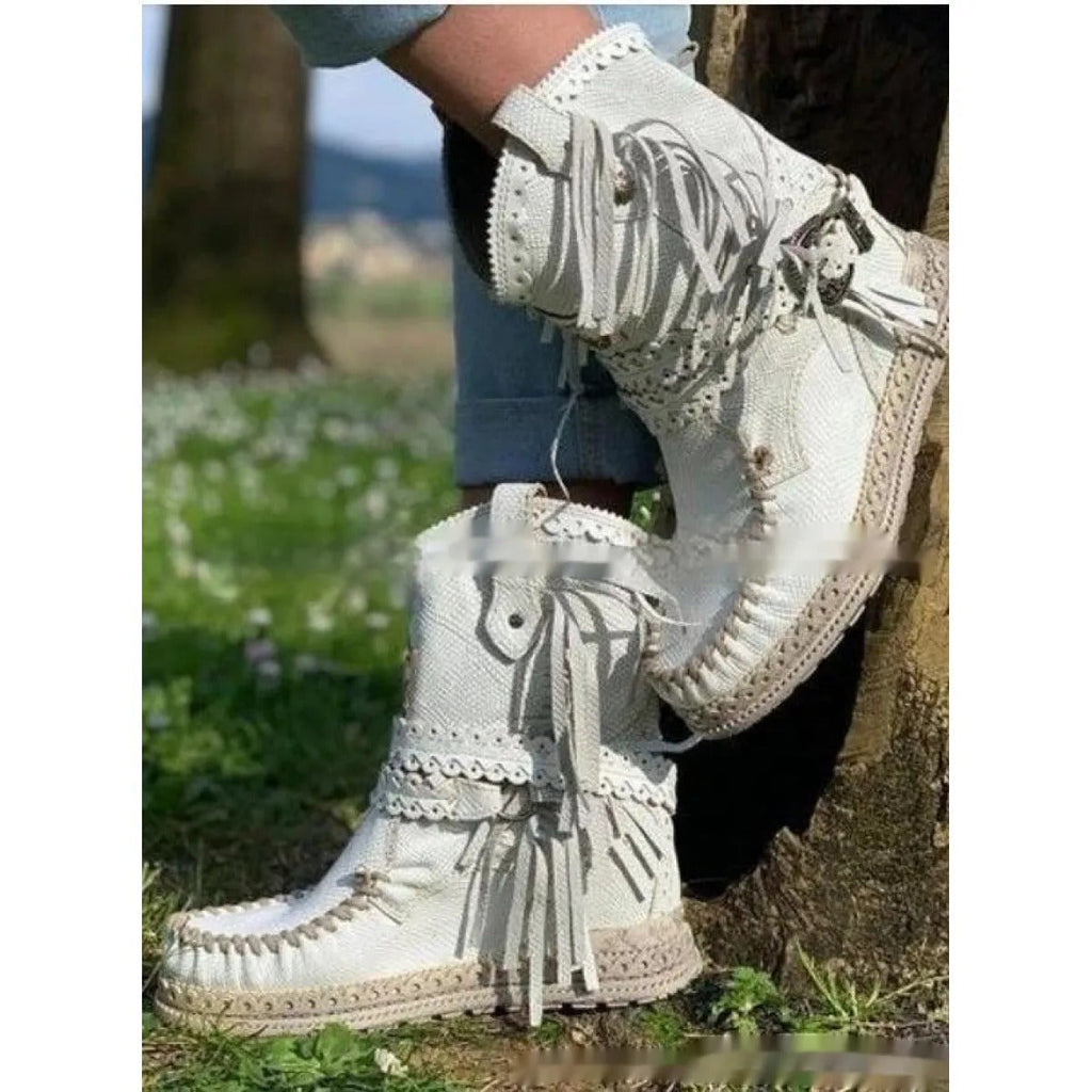 Women's Vintage Fringe Western Boots