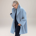 Women's Oversized Open Front Shawl Collar Winter Coat