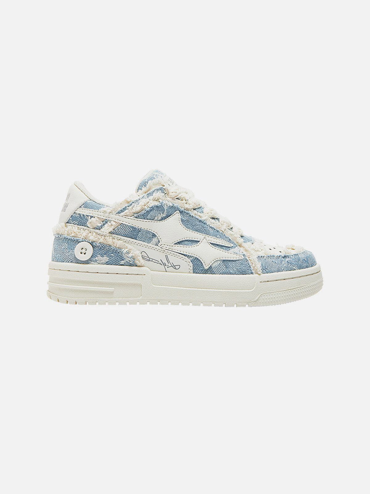 Women's Vintage Denim Platform Sneakers