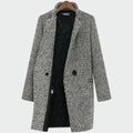 Women's Houndstooth Longline Tailored Coat