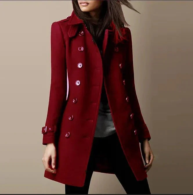 Women's Double-Breasted Tailored Coat