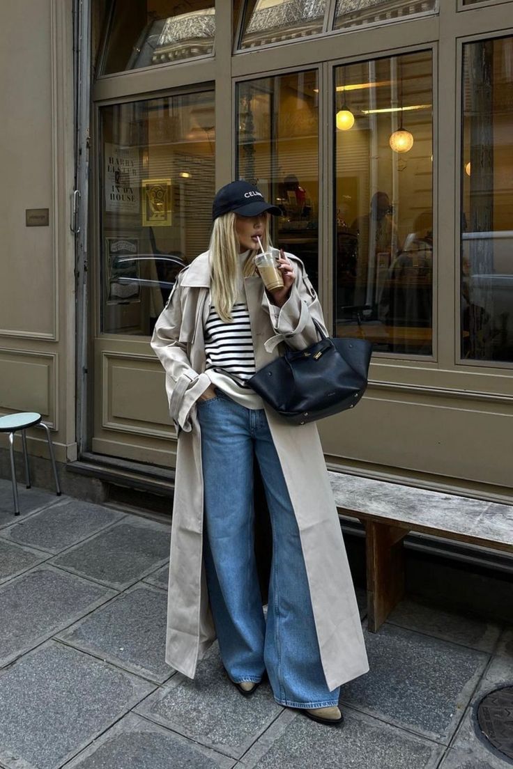 Women's Oversized Double-Breasted Trench Coat