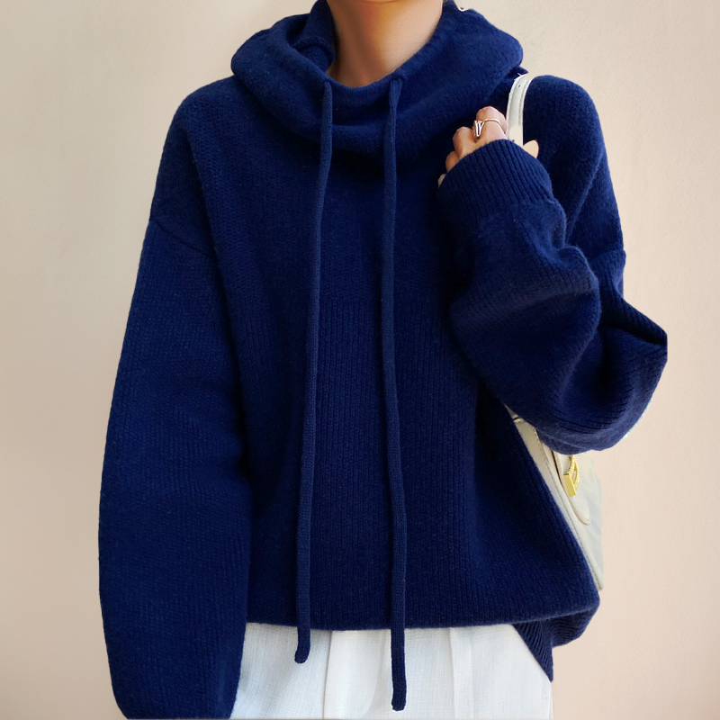 Women's Oversized Cowl Neck Hoodie Sweater