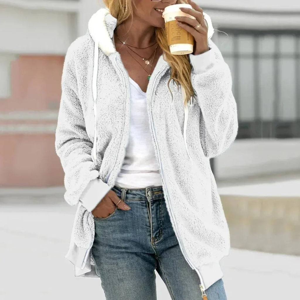 Women's Sherpa Hooded Zip-Up Jacket