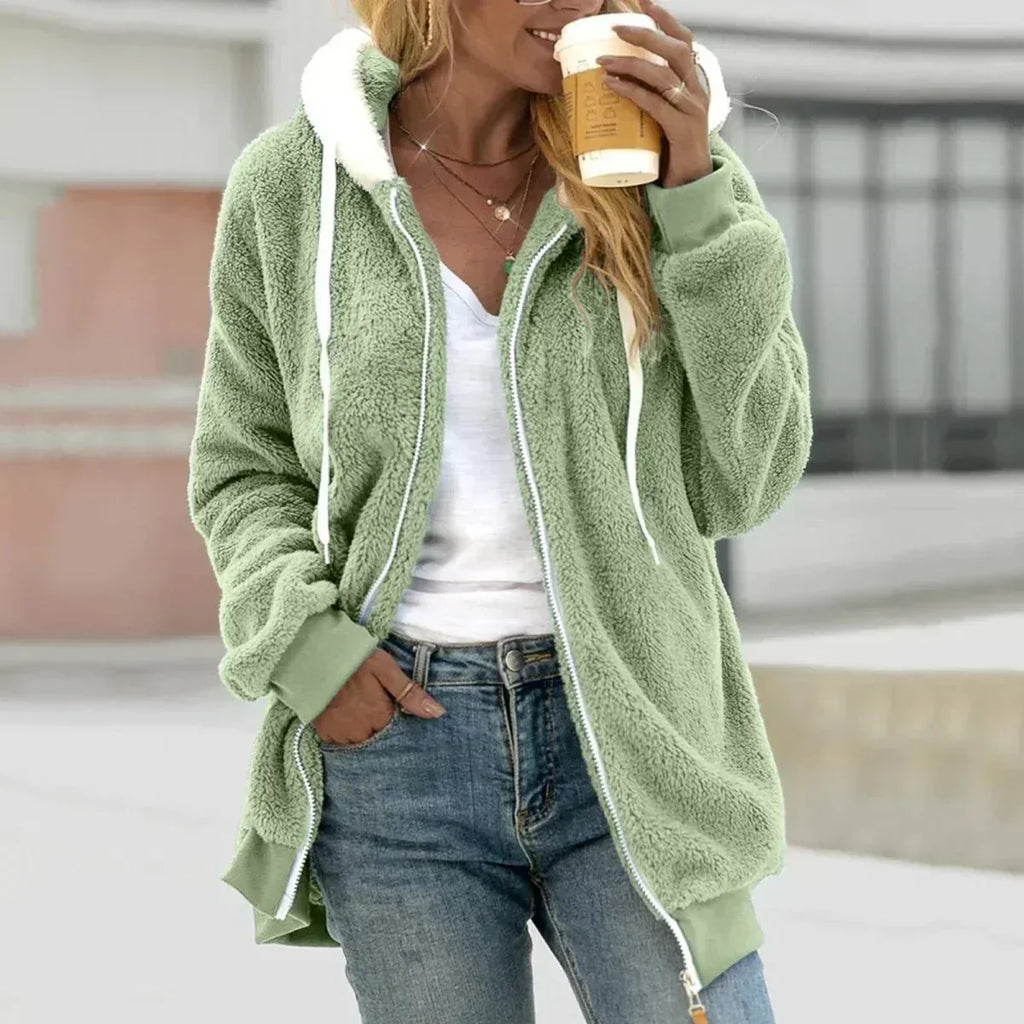 Women's Sherpa Hooded Zip-Up Jacket