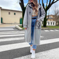 Women’s Oversized Longline Hooded Zip Coat