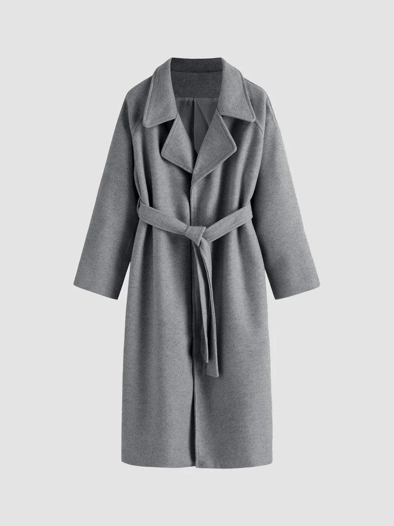Women's Oversized Belted Longline Coat
