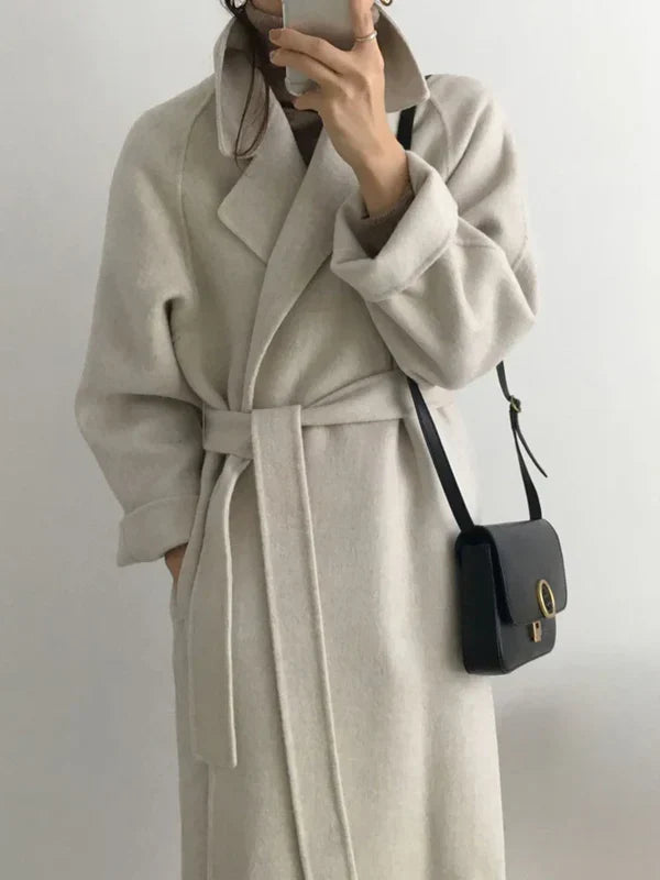 Women's Oversized Belted Longline Coat